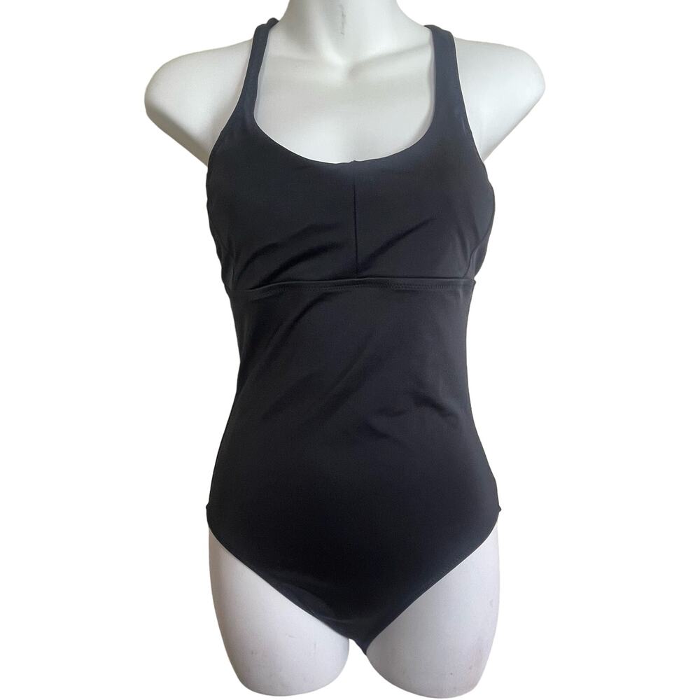 Oiselle Women's One-Piece Swimsuit – Black, Crisscross Back, Size‎ Small